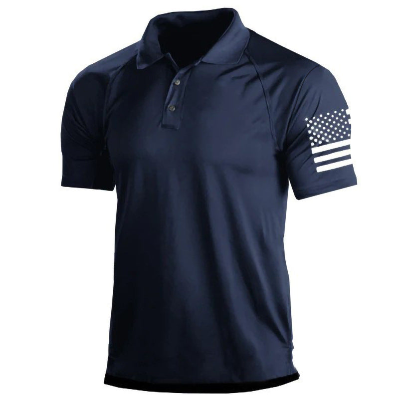 Polo Shirt with US Flag