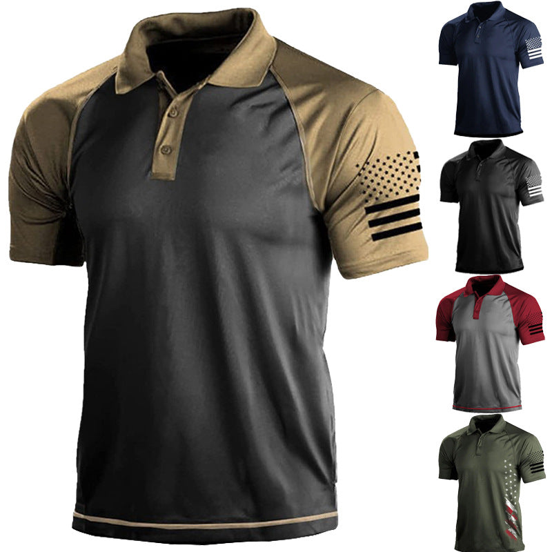 Polo Shirt with US Flag
