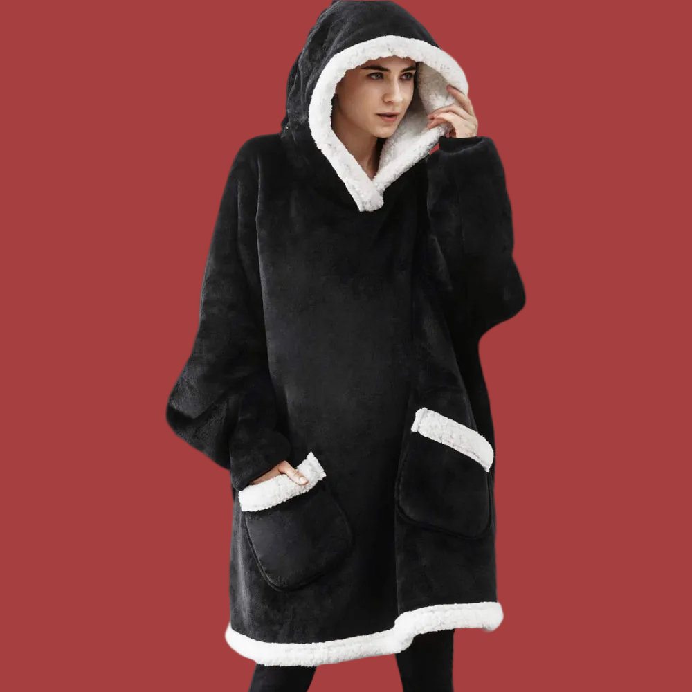 Lambs Wool Hoodie Blanket