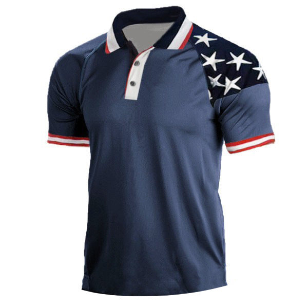 Polo Shirt with US Flag