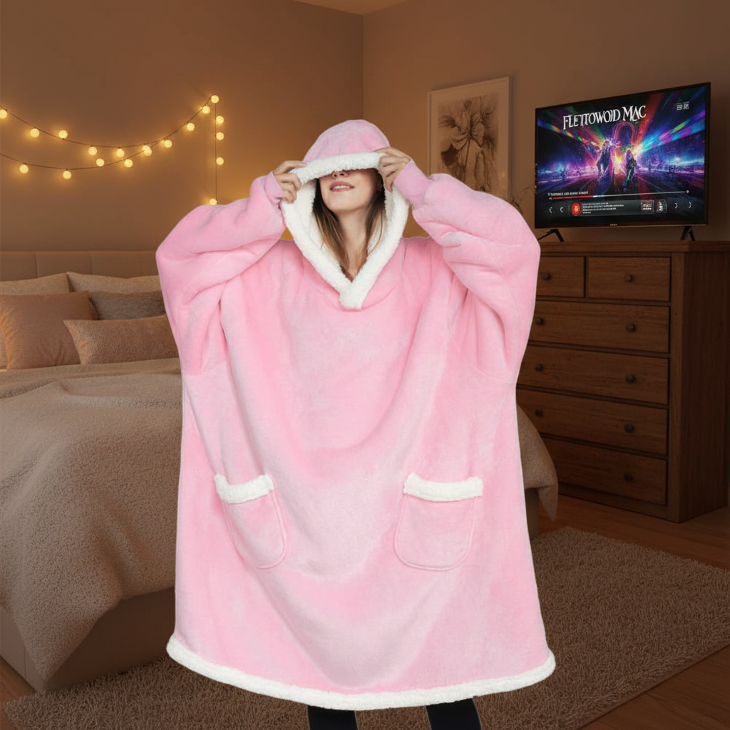 Lambs Wool Hoodie Blanket