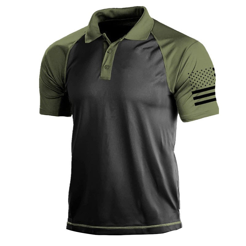 Polo Shirt with US Flag