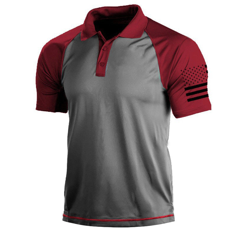 Polo Shirt with US Flag