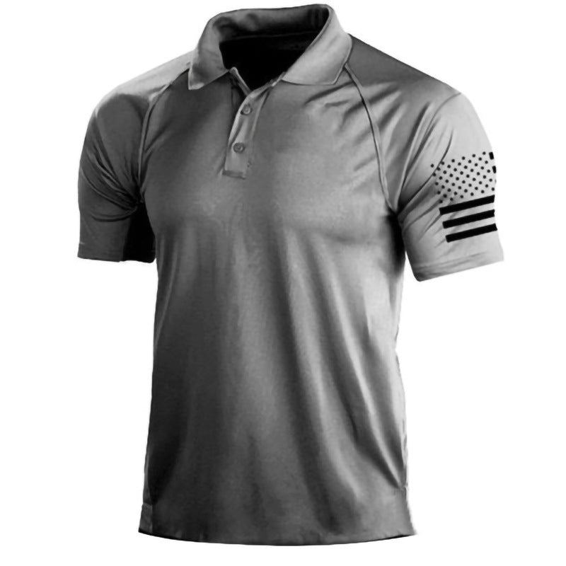 Polo Shirt with US Flag