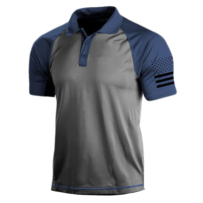 Polo Shirt with US Flag