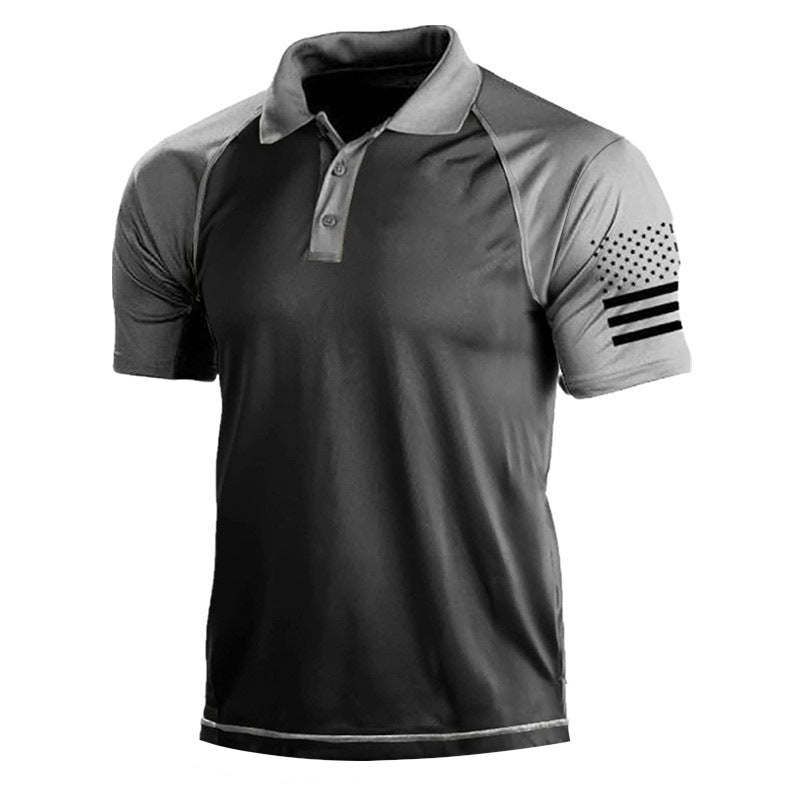 Polo Shirt with US Flag