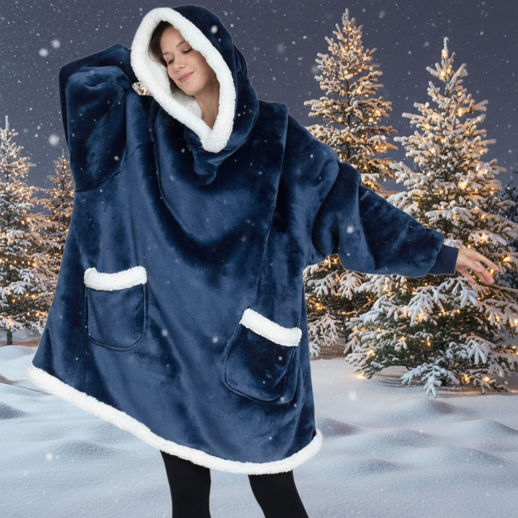 Lambs Wool Hoodie Blanket