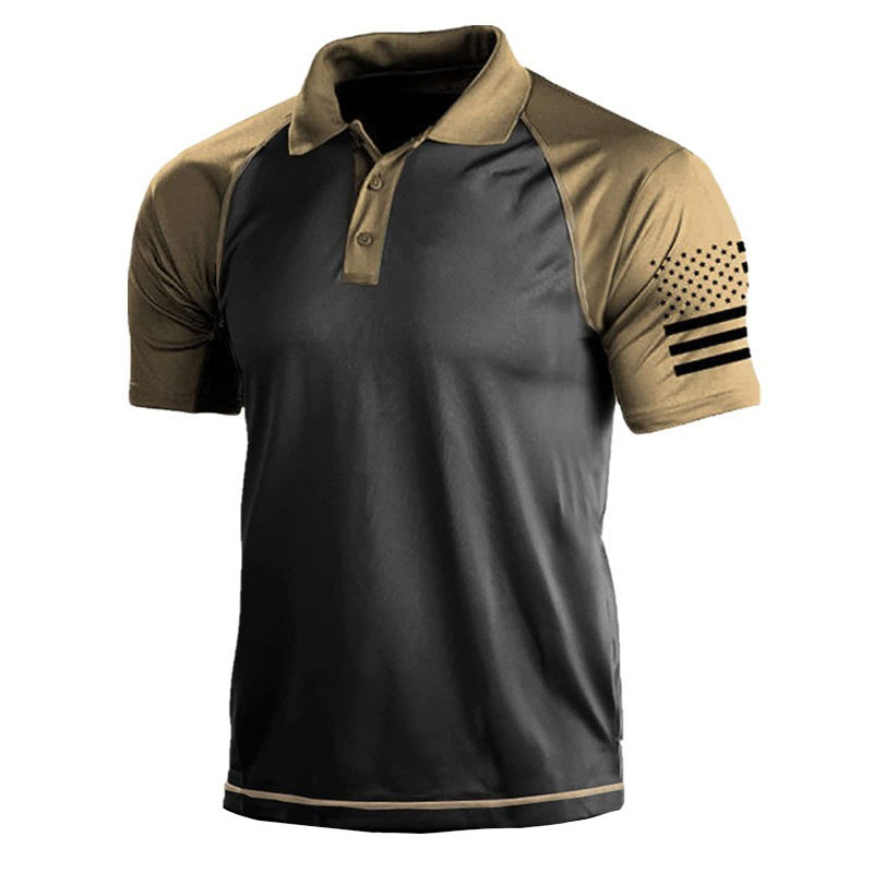 Polo Shirt with US Flag