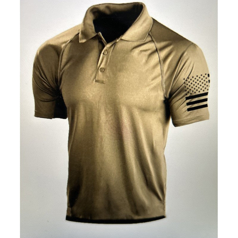 Polo Shirt with US Flag